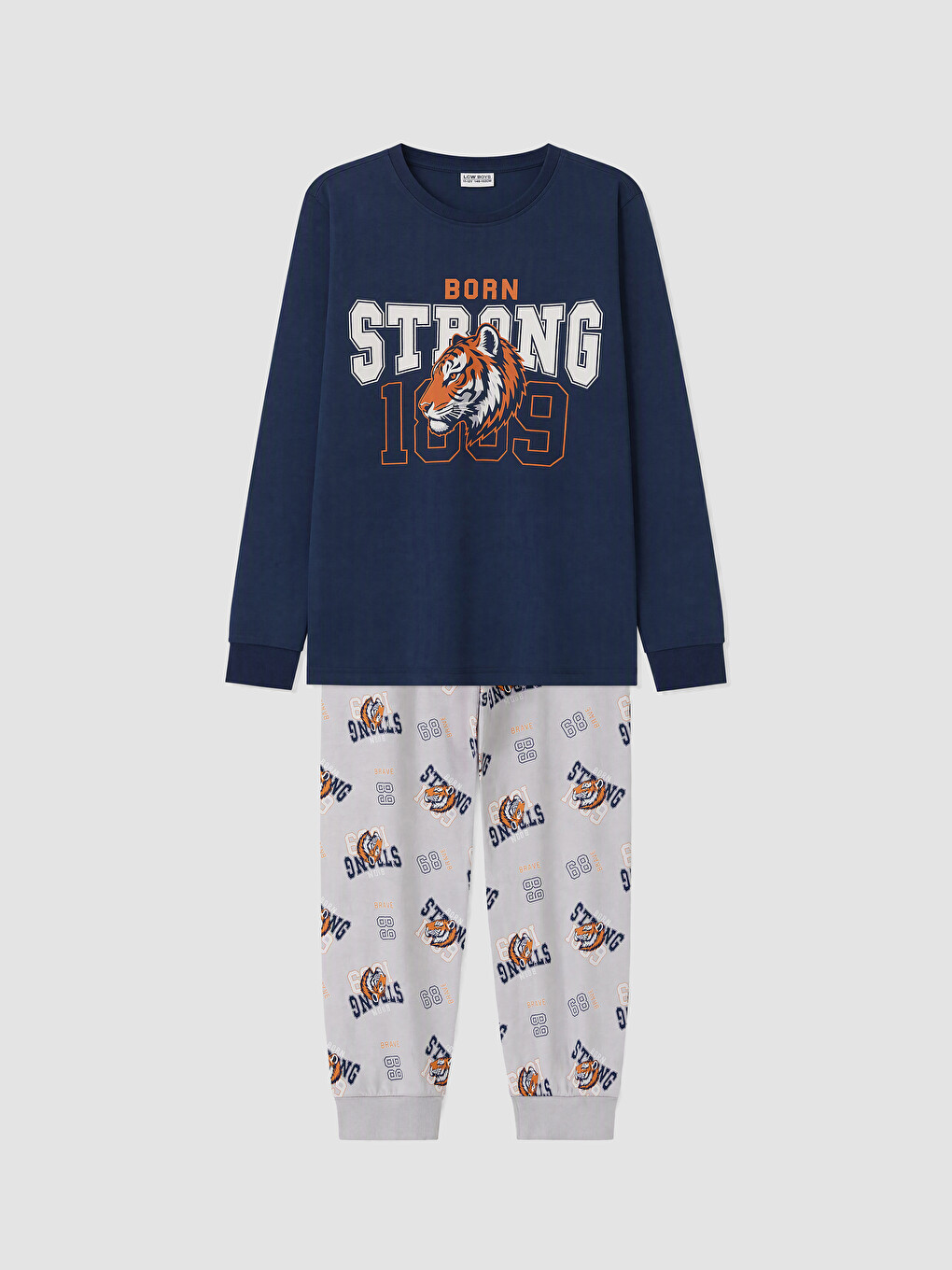 Lacivert Baskılı Erkek Çocuk Pijama Takımı