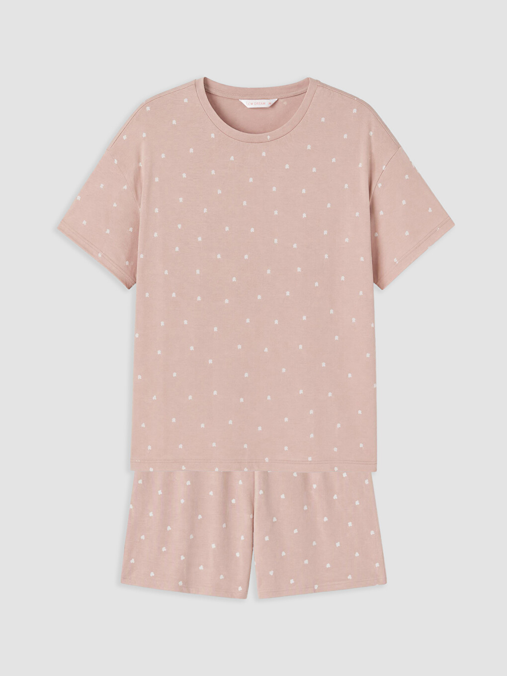 Woman Beige Shortie Pyjama Set
