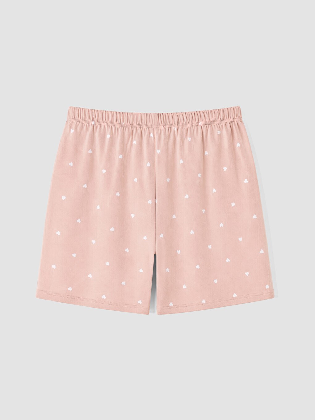 Bej Desenli Kadın Şortlu Pijama Takımı-9