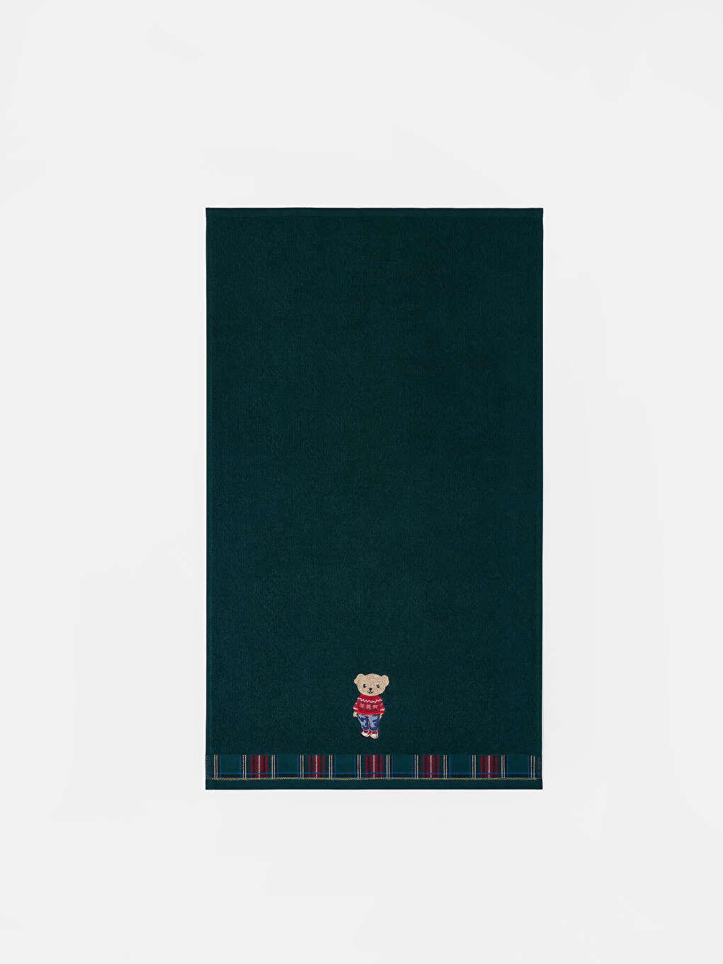 Yeşil Ayı Teddy Nakışlı Yüz Havlusu 50x80-1