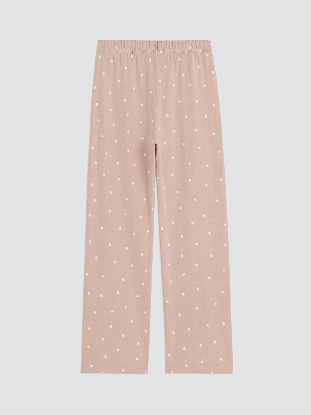Bej Bisiklet Yaka Puantiyeli Kadın Pijama Takımı-6