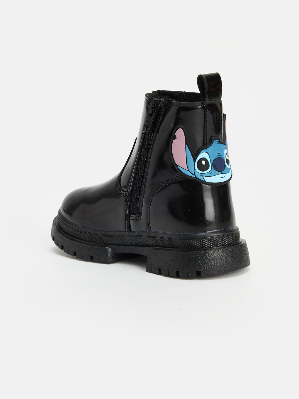 Siyah Stitch Baskılı Bilekte Kız Çocuk Bot-3