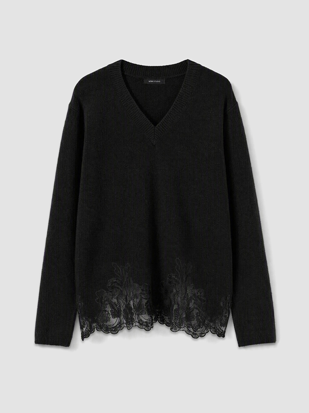 Lace Detailed Women's Knitwear Sweater-4