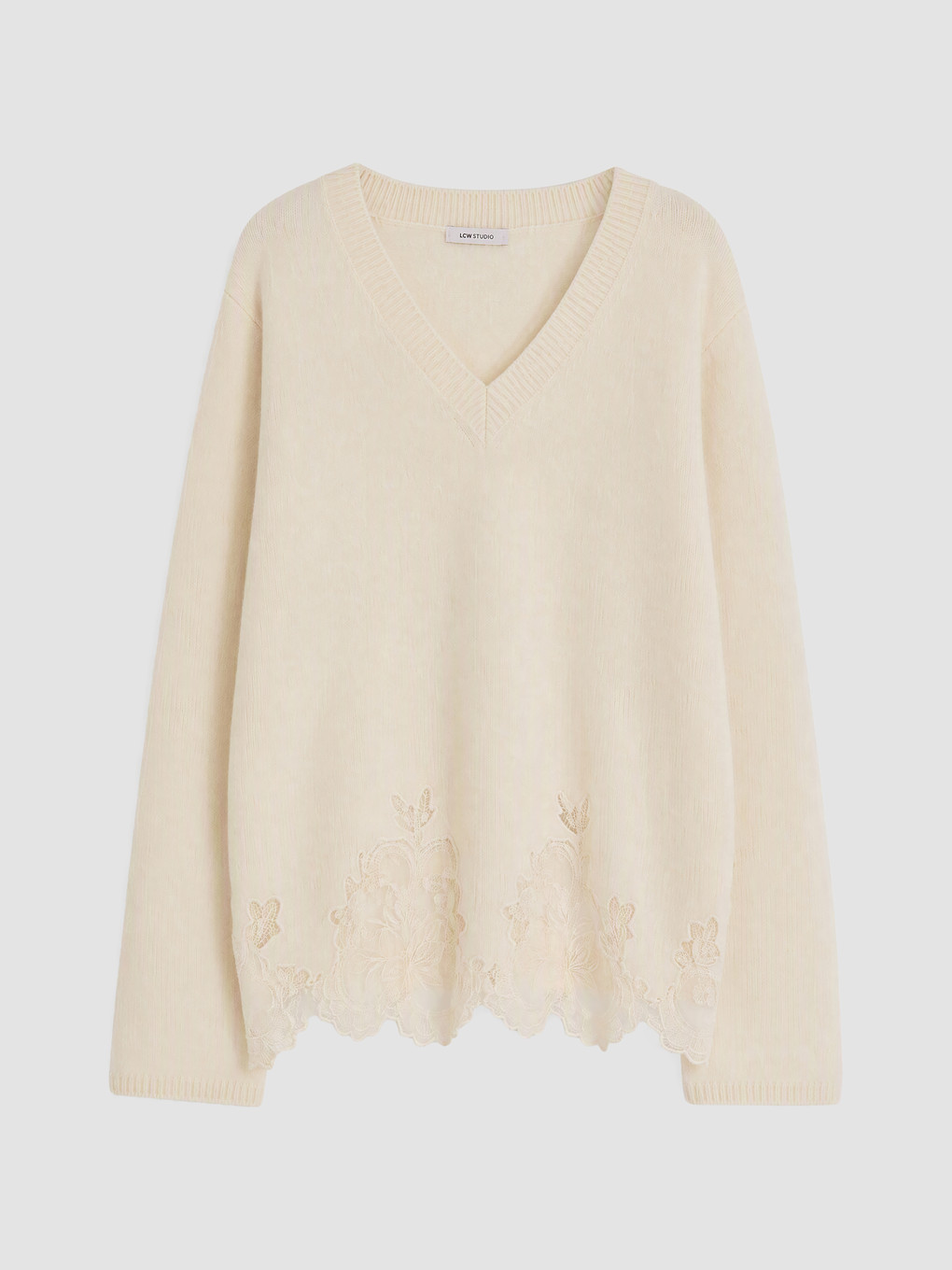 Lace Detailed Women's Knitwear Sweater-4