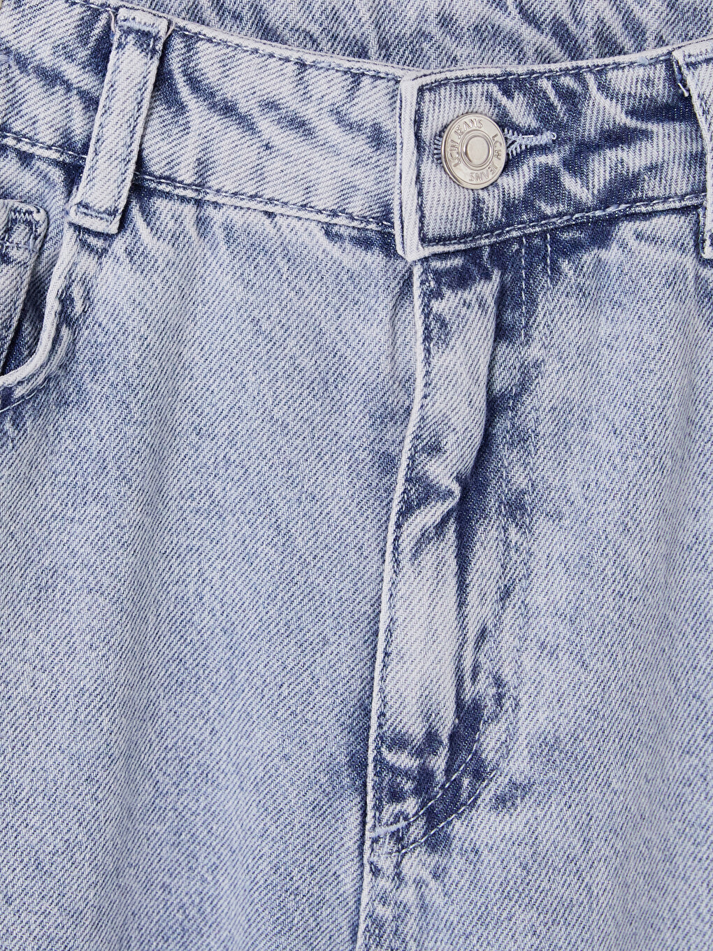 Mavi Wideleg Kız Çocuk Jean Pantolon-3
