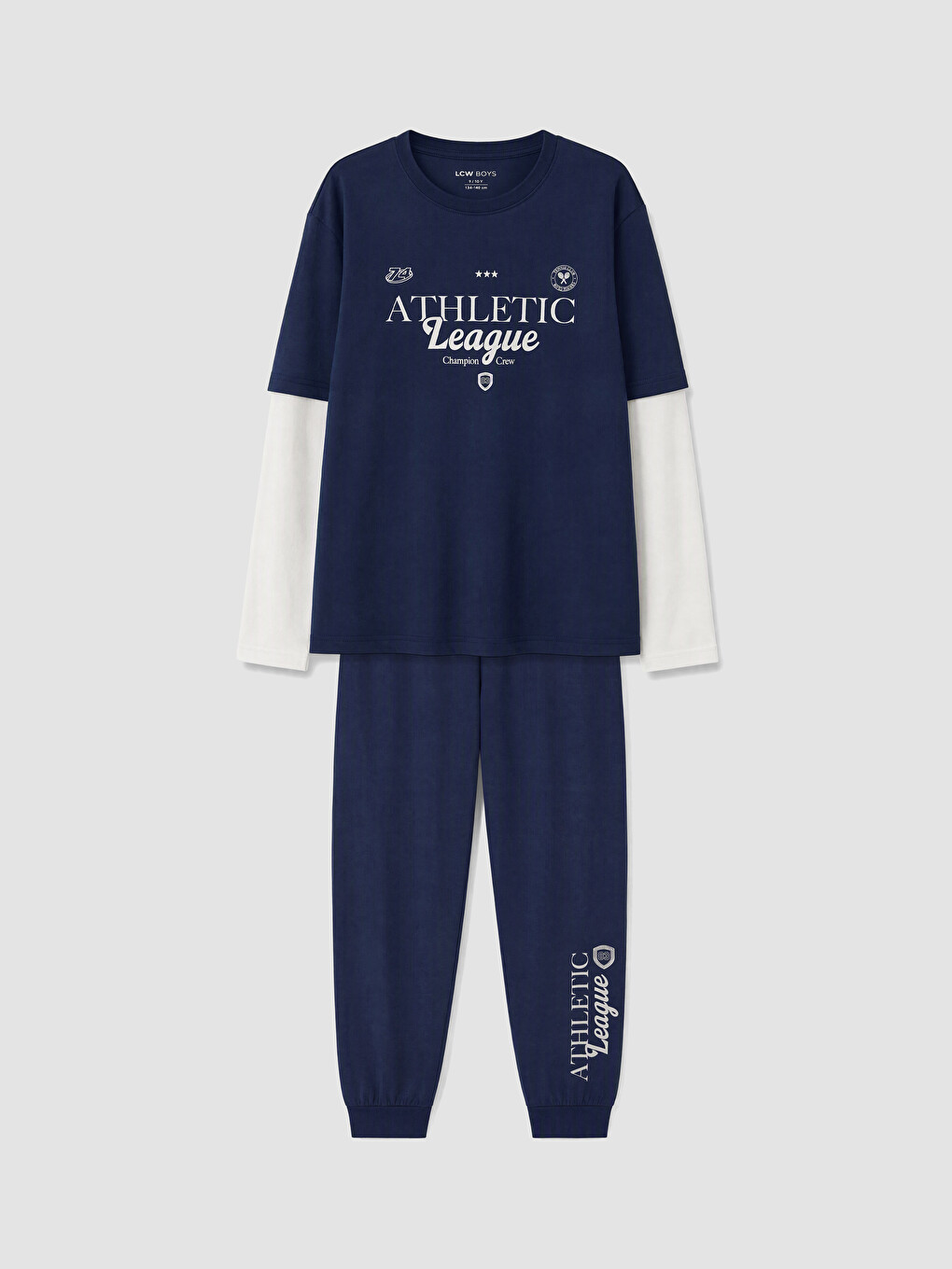 Lacivert Baskılı Erkek Çocuk Pijama Takımı