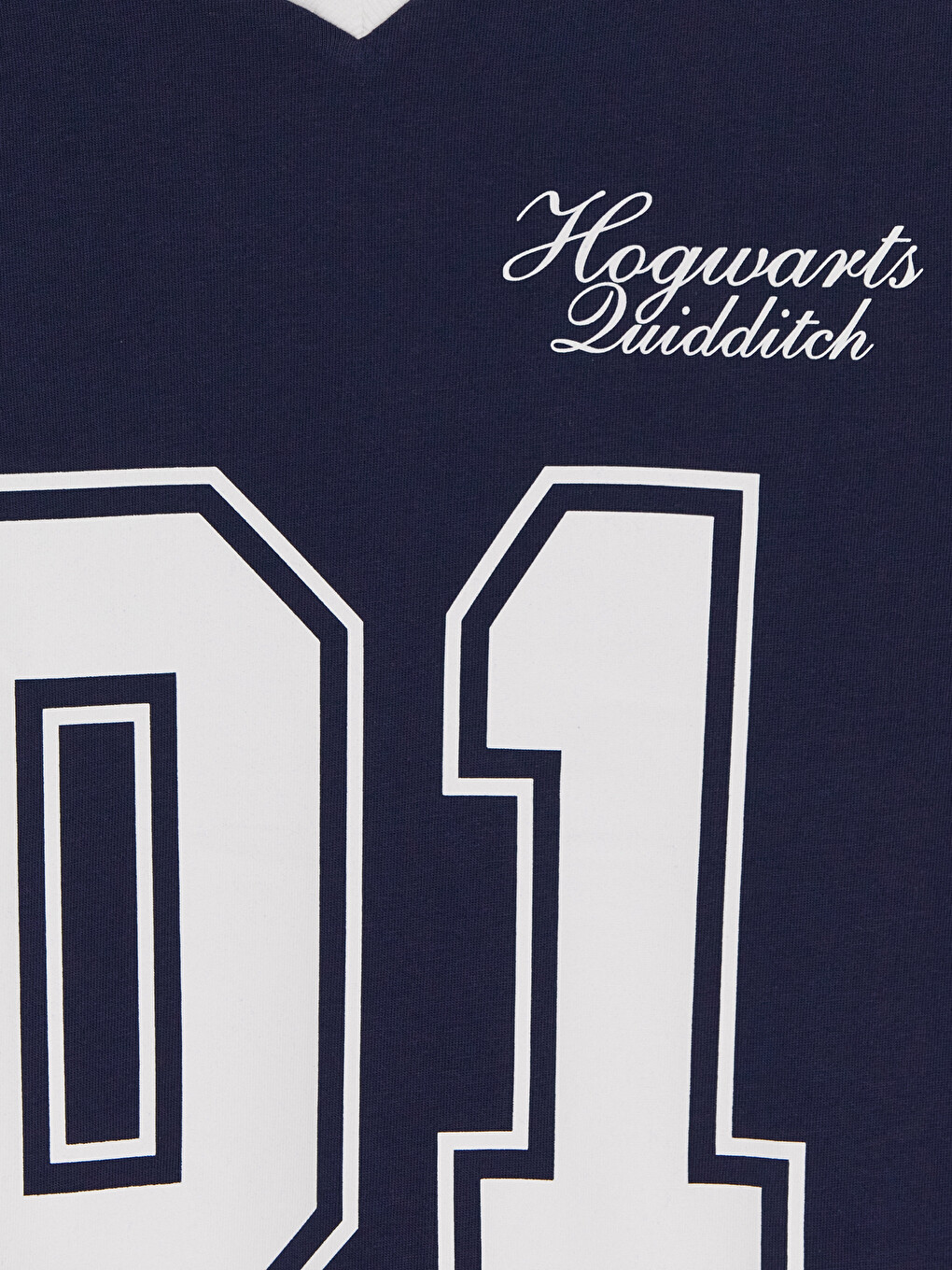 Lacivert Harry Potter Baskılı Oversize Kadın Tişört-2