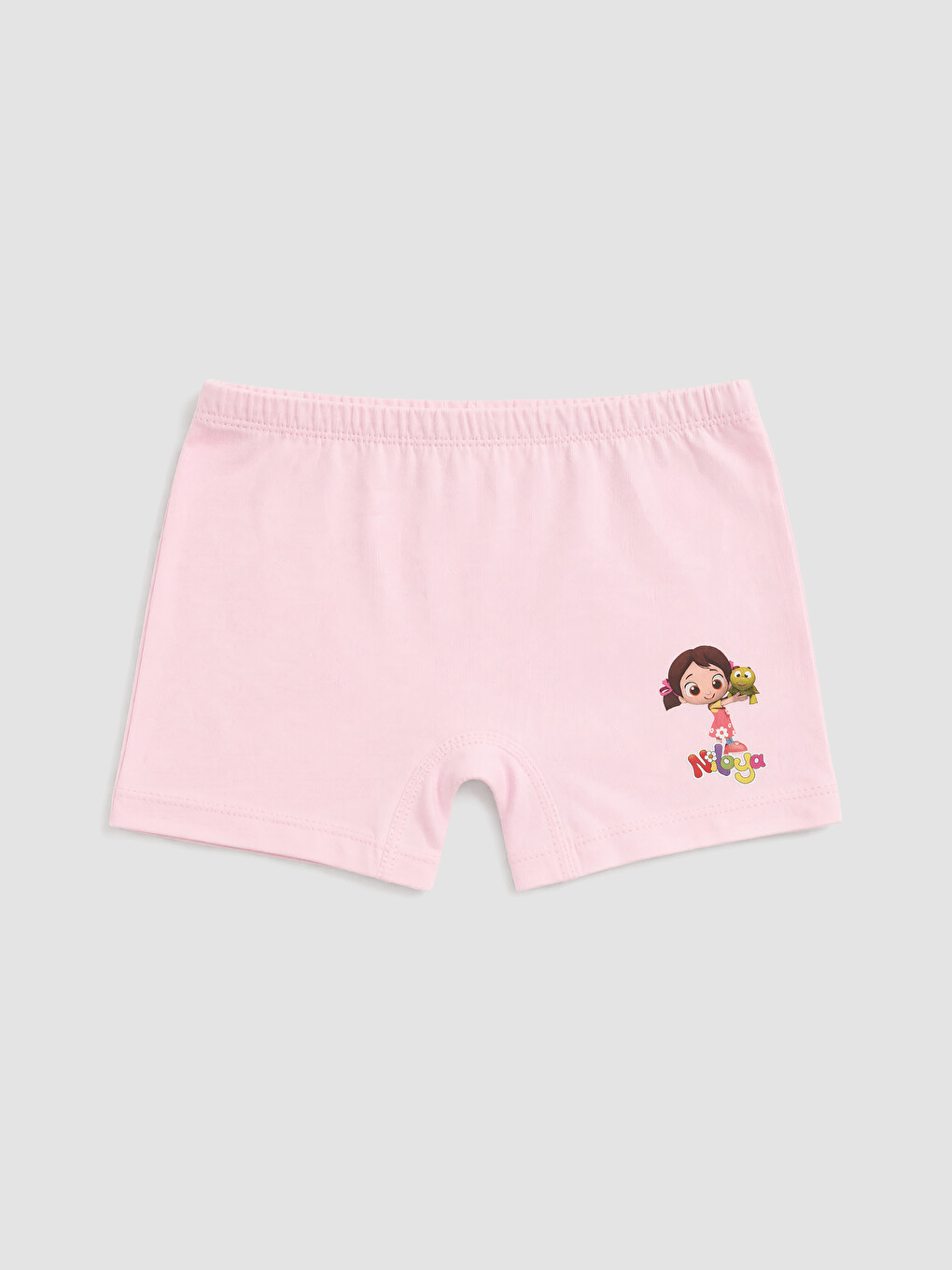 Pembe Kız Çocuk Niloya Baskılı Boxer 3'lü-1