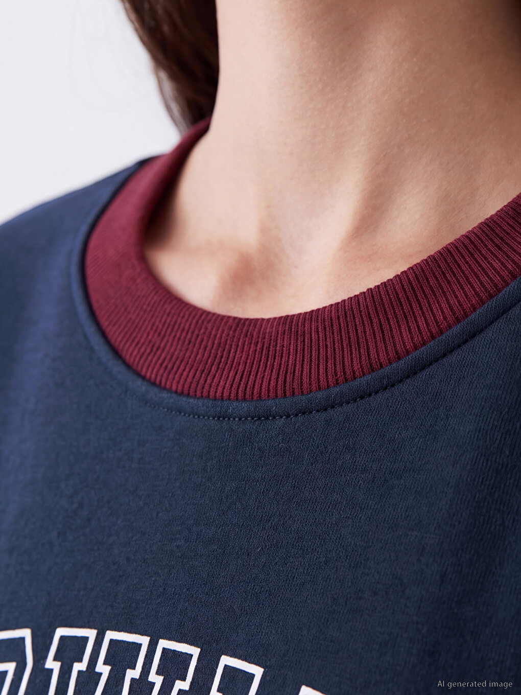 Lacivert Harry Potter Baskılı Oversize Kadın Sweatshirt-2