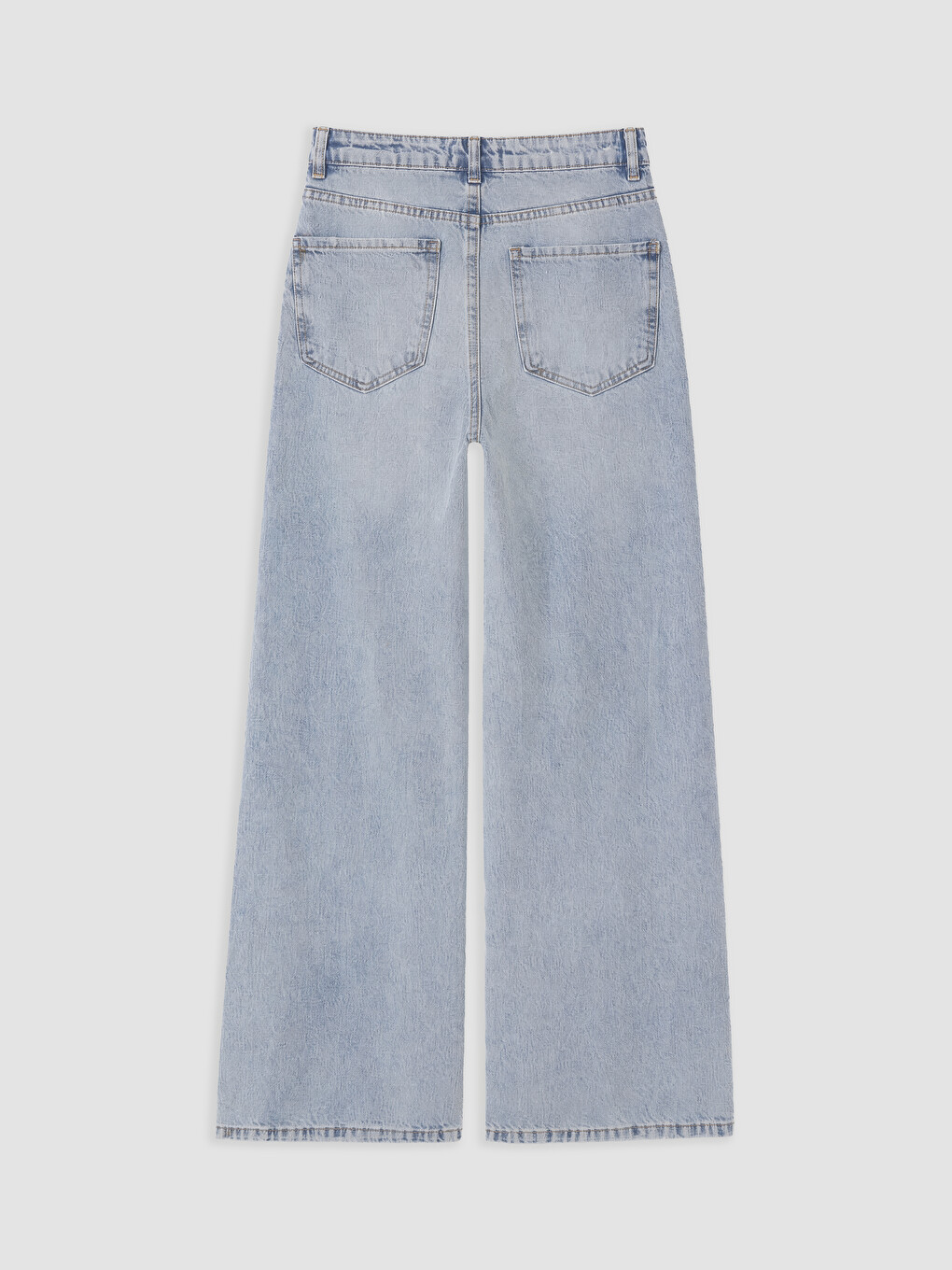İndigo Wideleg Taşlı Kadın Jean Pantolon-1