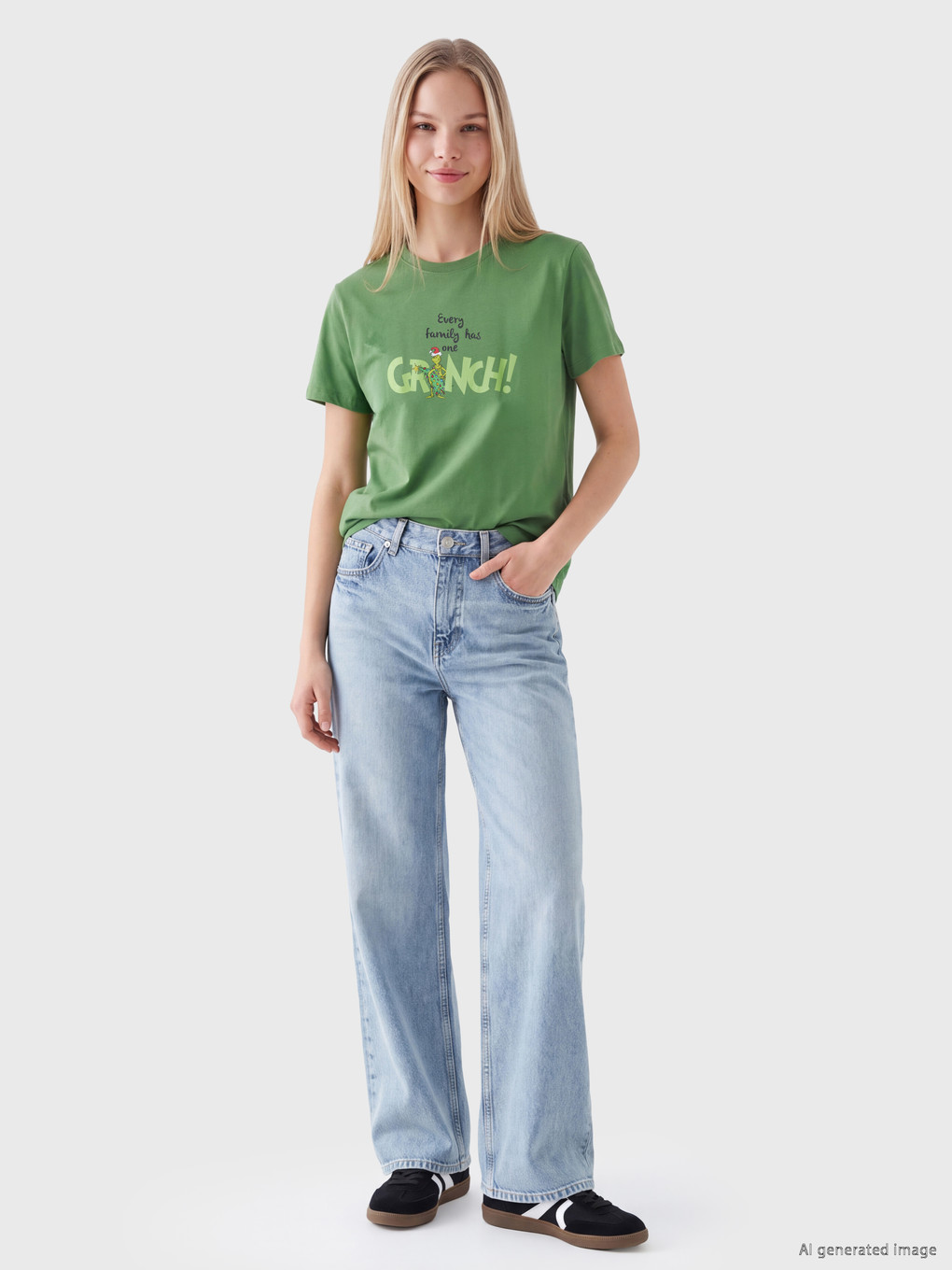 Grinch %100 Cotton Women's T-shirt-1