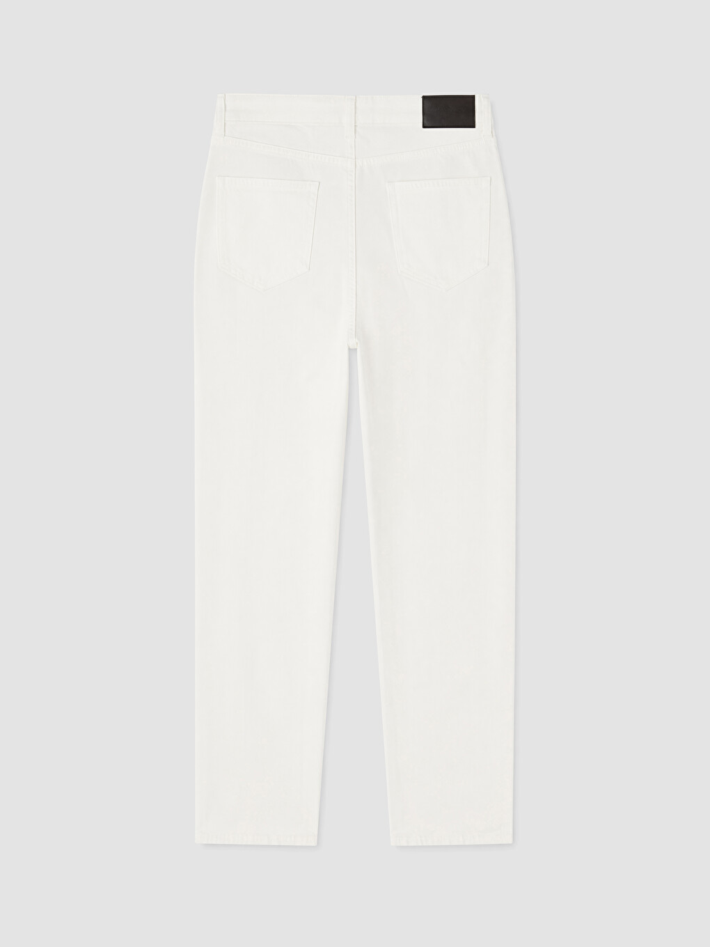 Beyaz Standart Kalıp Erkek Gabardin Pantolon-2