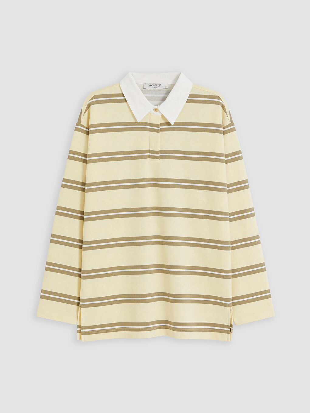 Polo Collar Oversize Women's Sweatshirt Tunic