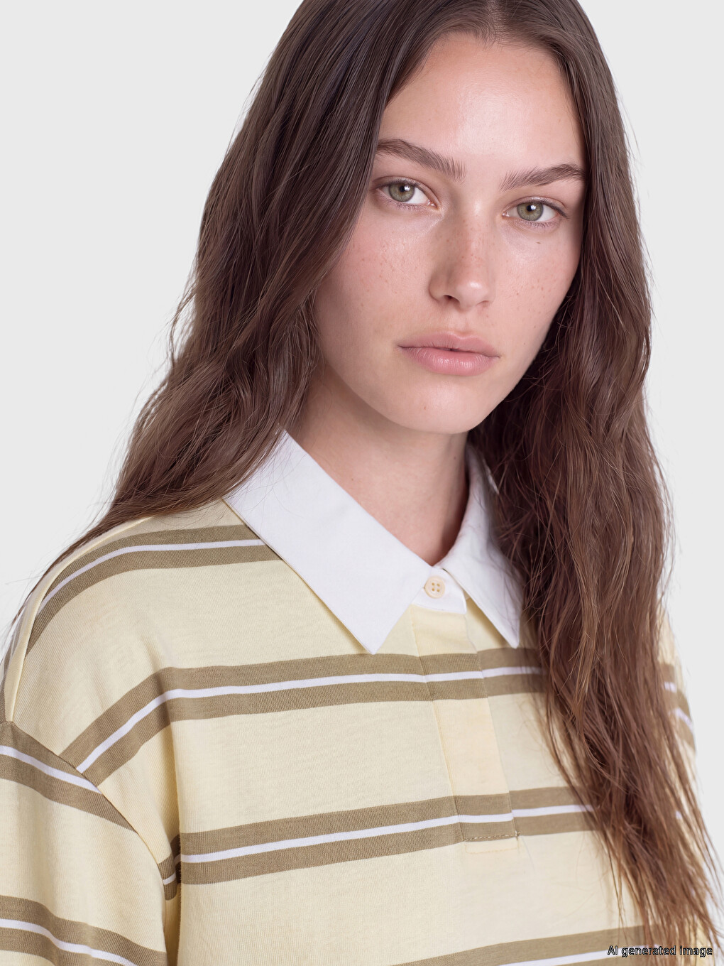 Polo Collar Oversize Women's Sweatshirt Tunic-2