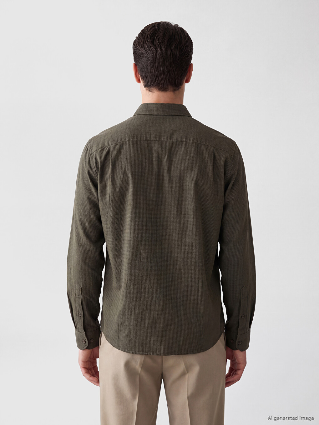 Regular Fit Dobby Men's Shirt-2