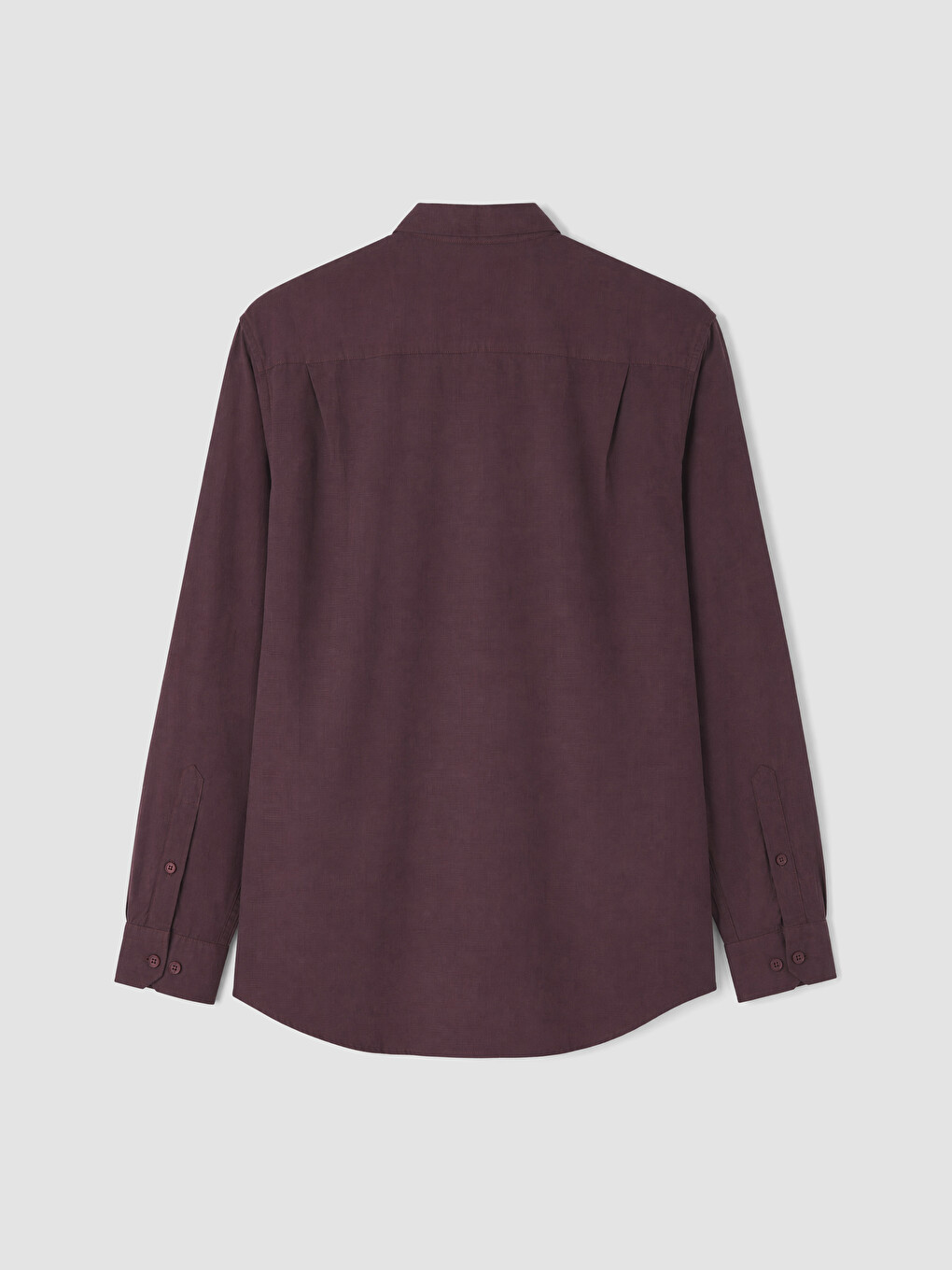 Bordo Standart Kalıp Armürlü Erkek Gömlek-5