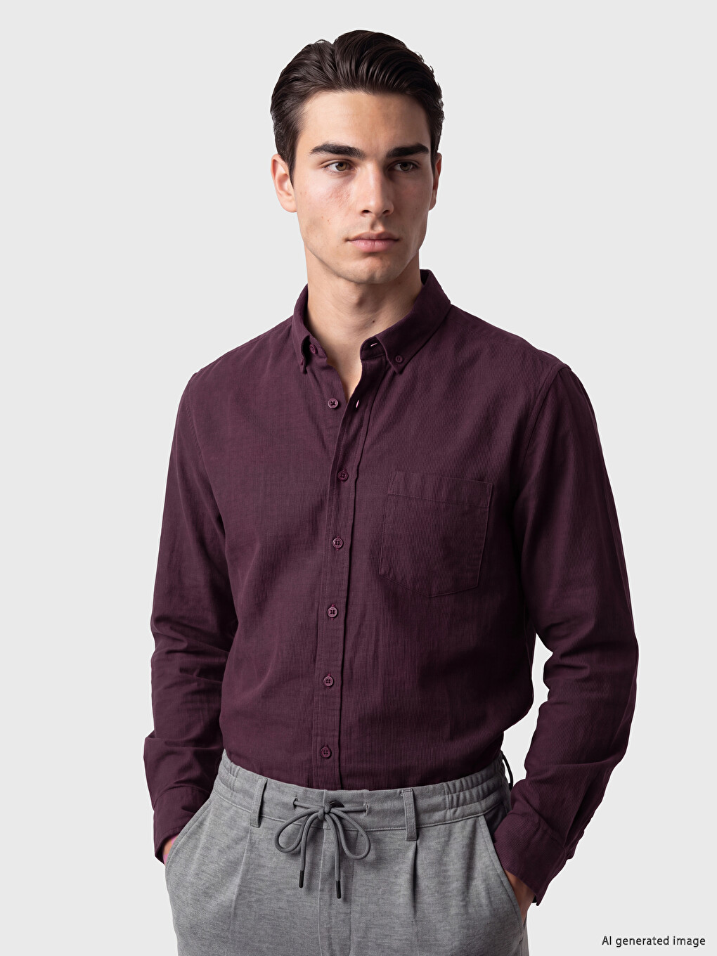 Cămașă Dobby Regular Fit Pentru Bărbați-2