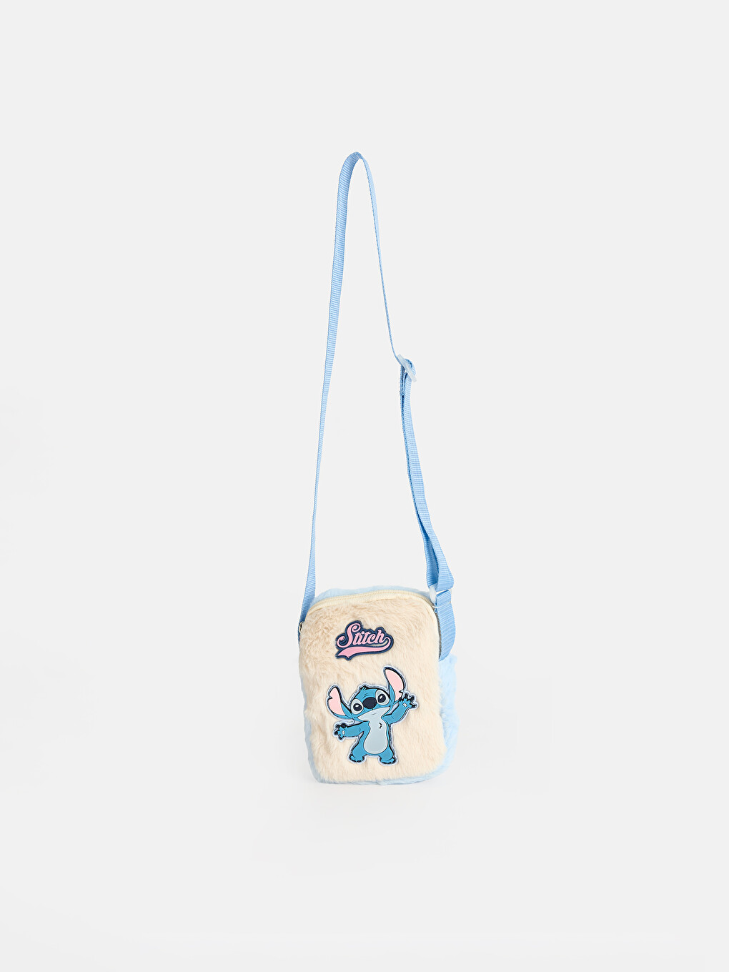 Mavi Stitch Baskılı Kız Çocuk Çapraz Çanta