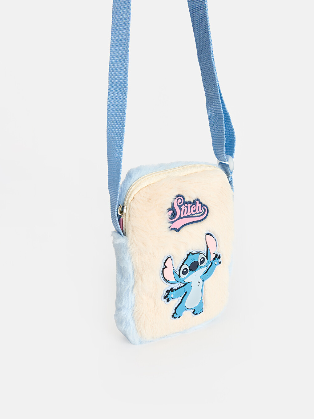 Mavi Stitch Baskılı Kız Çocuk Çapraz Çanta-1