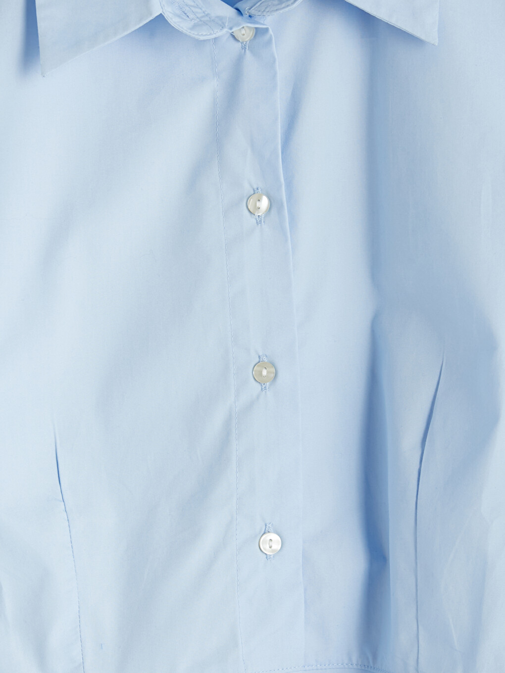 Peplum Poplin Women's Shirt-6