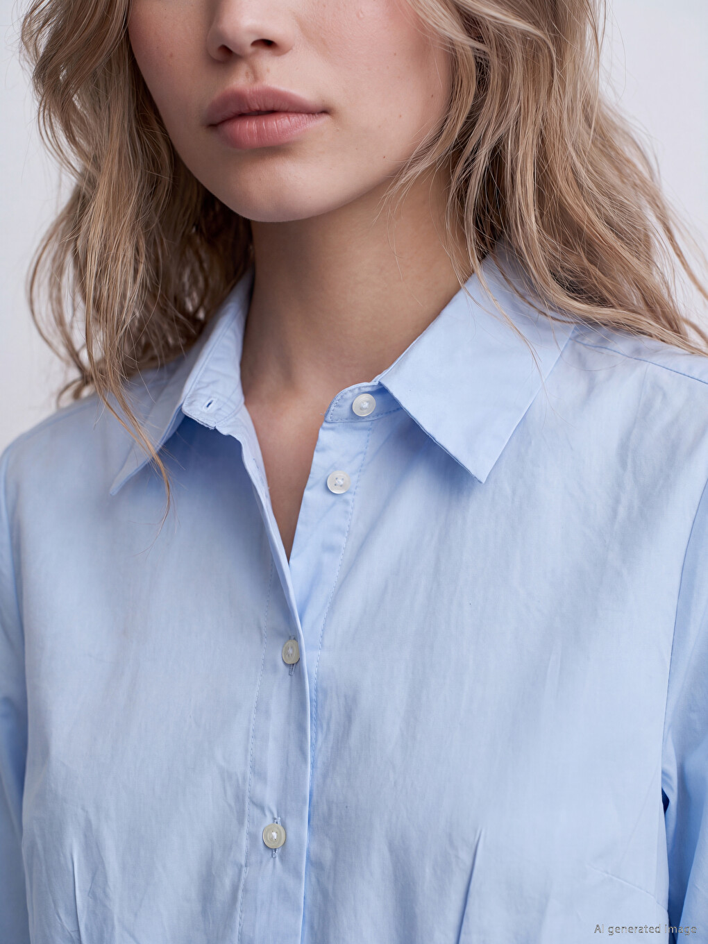 Peplum Poplin Women's Shirt-2