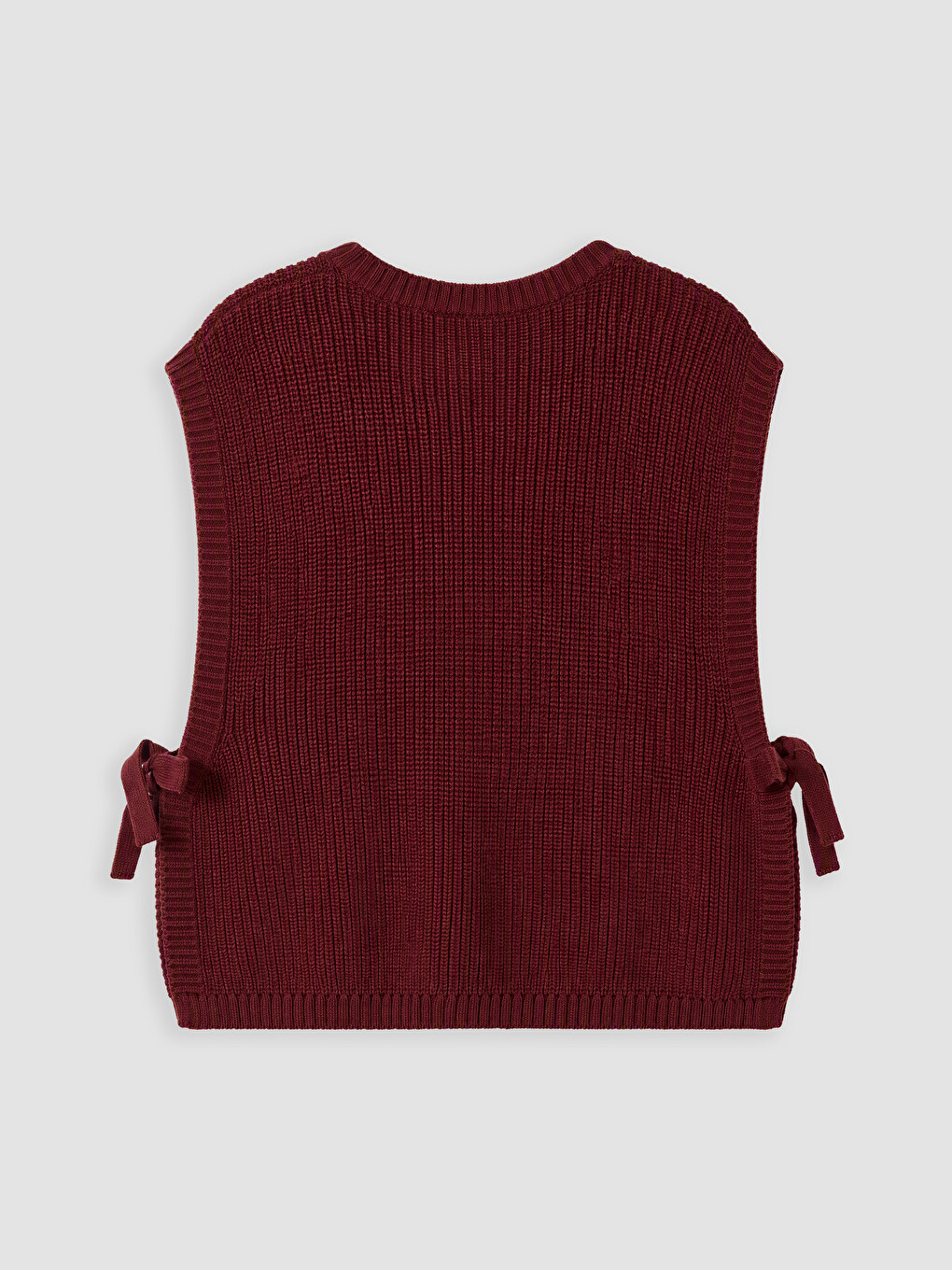 Bordo Ekose Kız Çocuk Elbise Ve Süveter-6