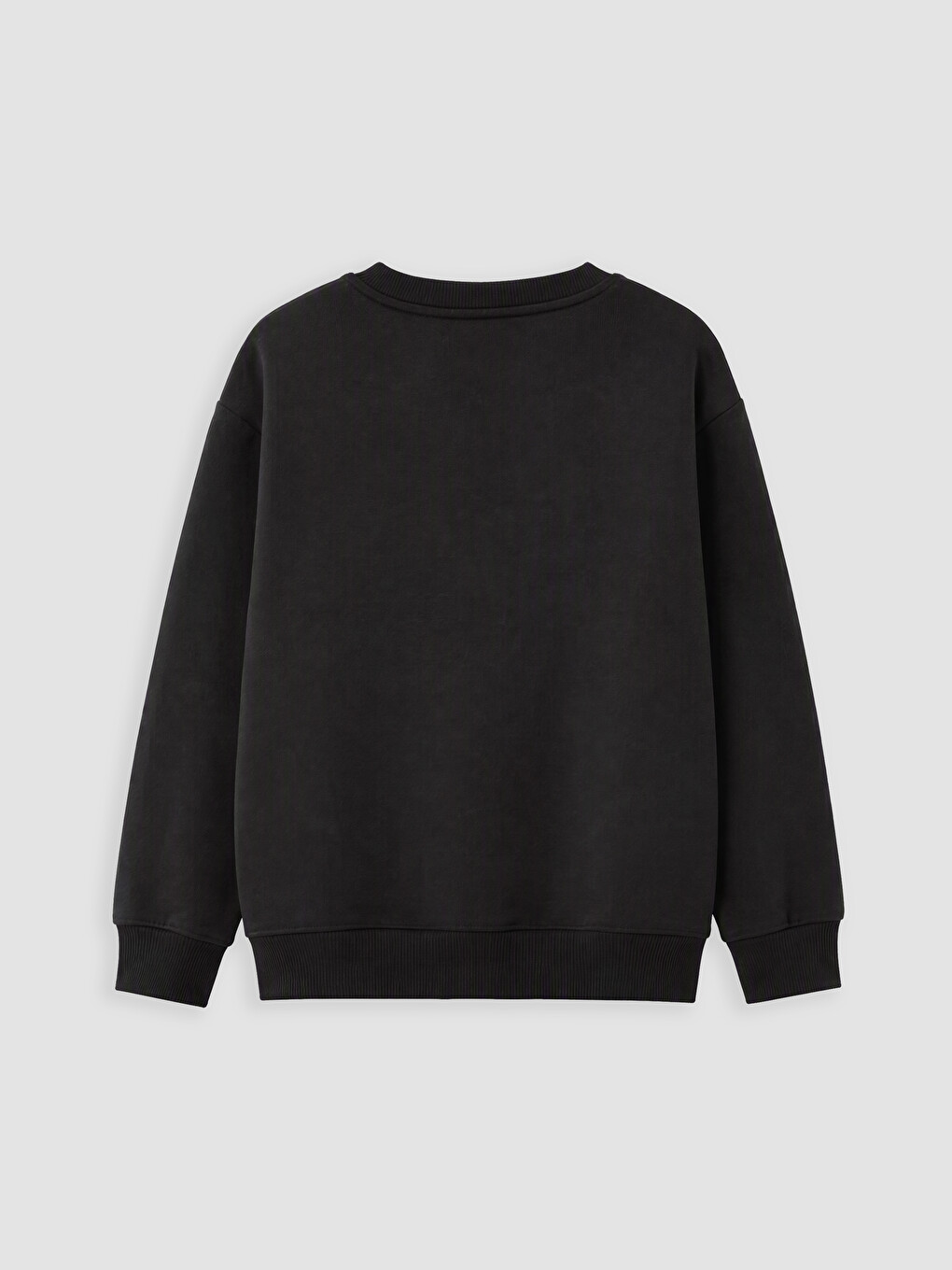 Siyah Atatürk Baskılı Kız Çocuk Kalın Sweatshirt-2