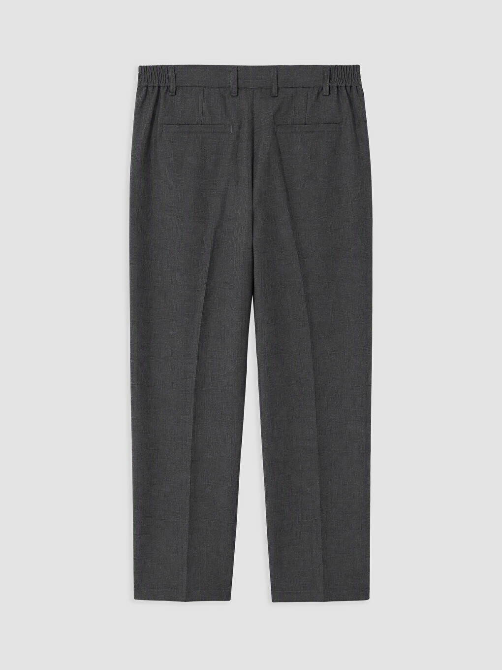 Gri Relax Fit Pileli Erkek Pantolon-1