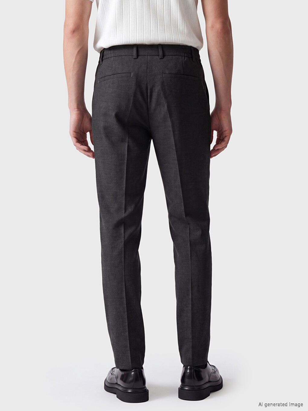 Gri Relax Fit Pileli Erkek Pantolon-3