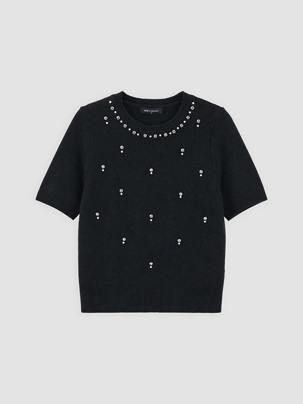 Rhinestone Embellished Wool Blended Women's Knitwear Sweater-4