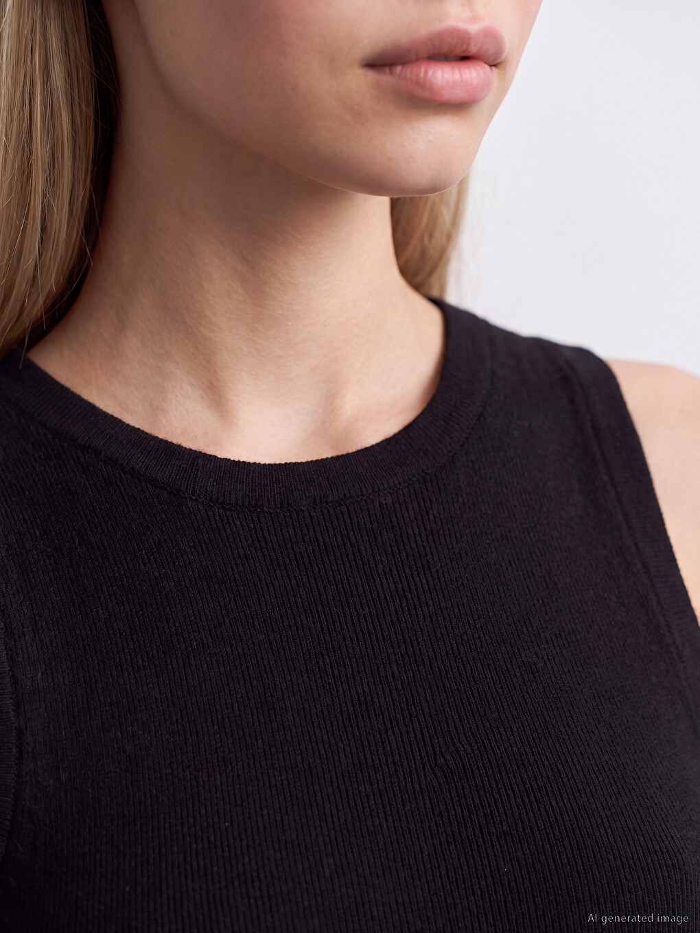 Woman Black Tank Top-2