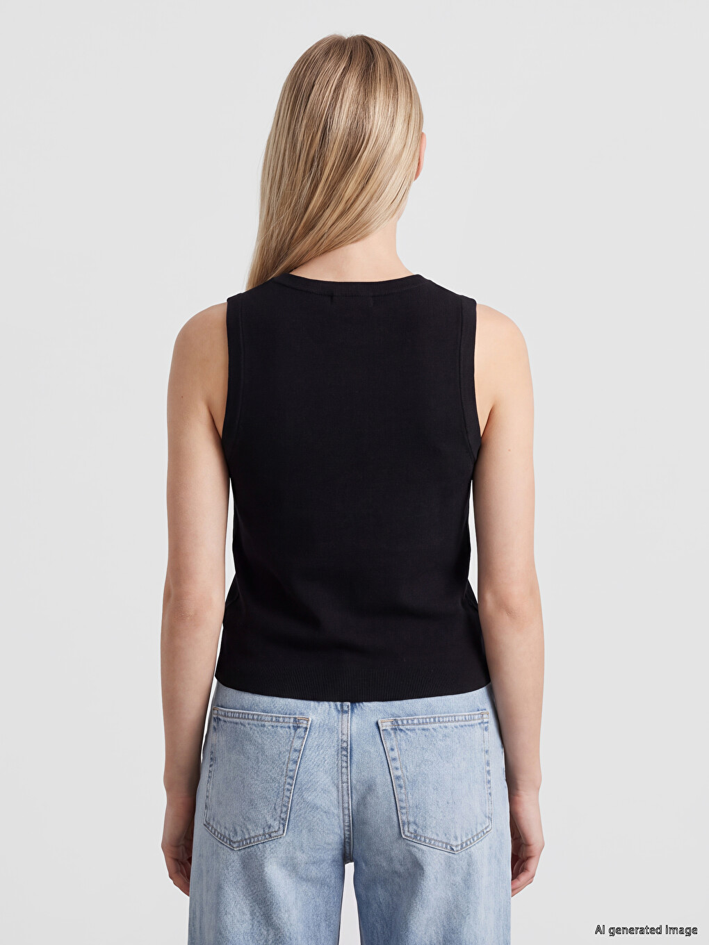 Woman Black Tank Top-3