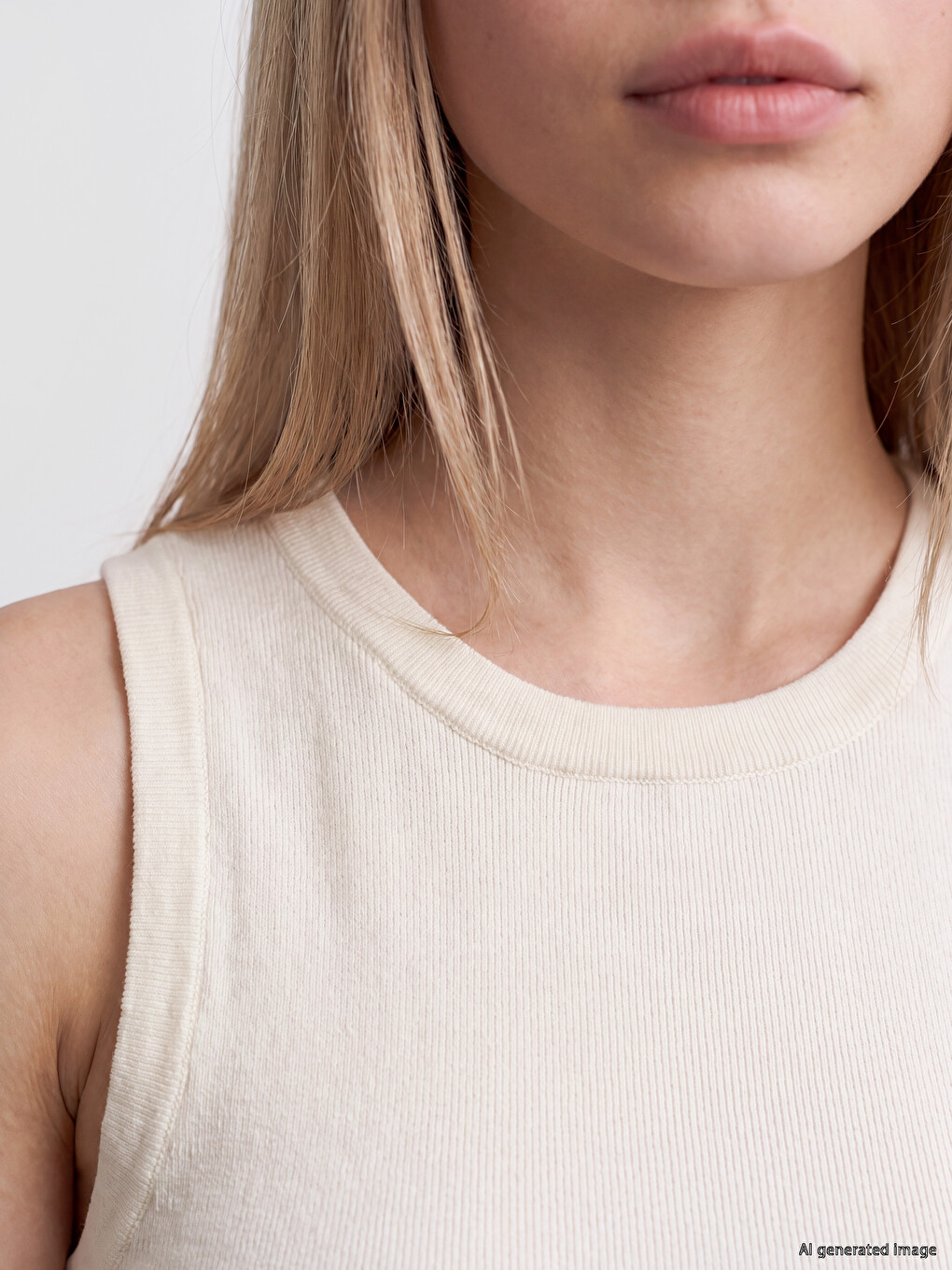Woman Ecru Tank Top-2