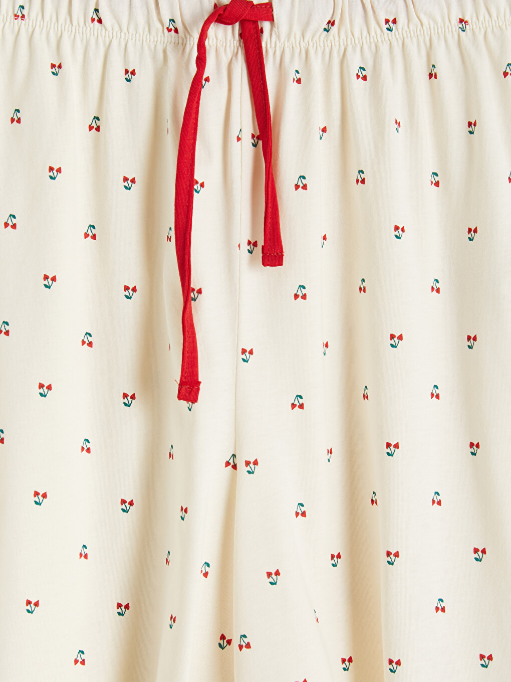 Ekru Gömlek Yaka Baskılı Hamile Şortlu Pijama Takımı-6