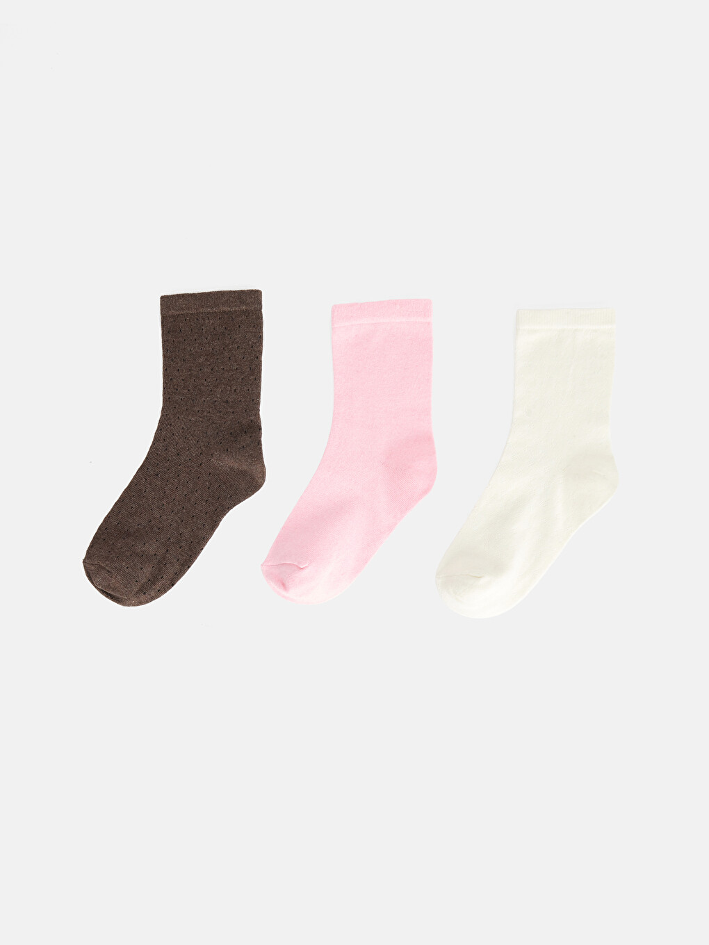 Bej Desenli Kadın Soket Çorap 3'lü