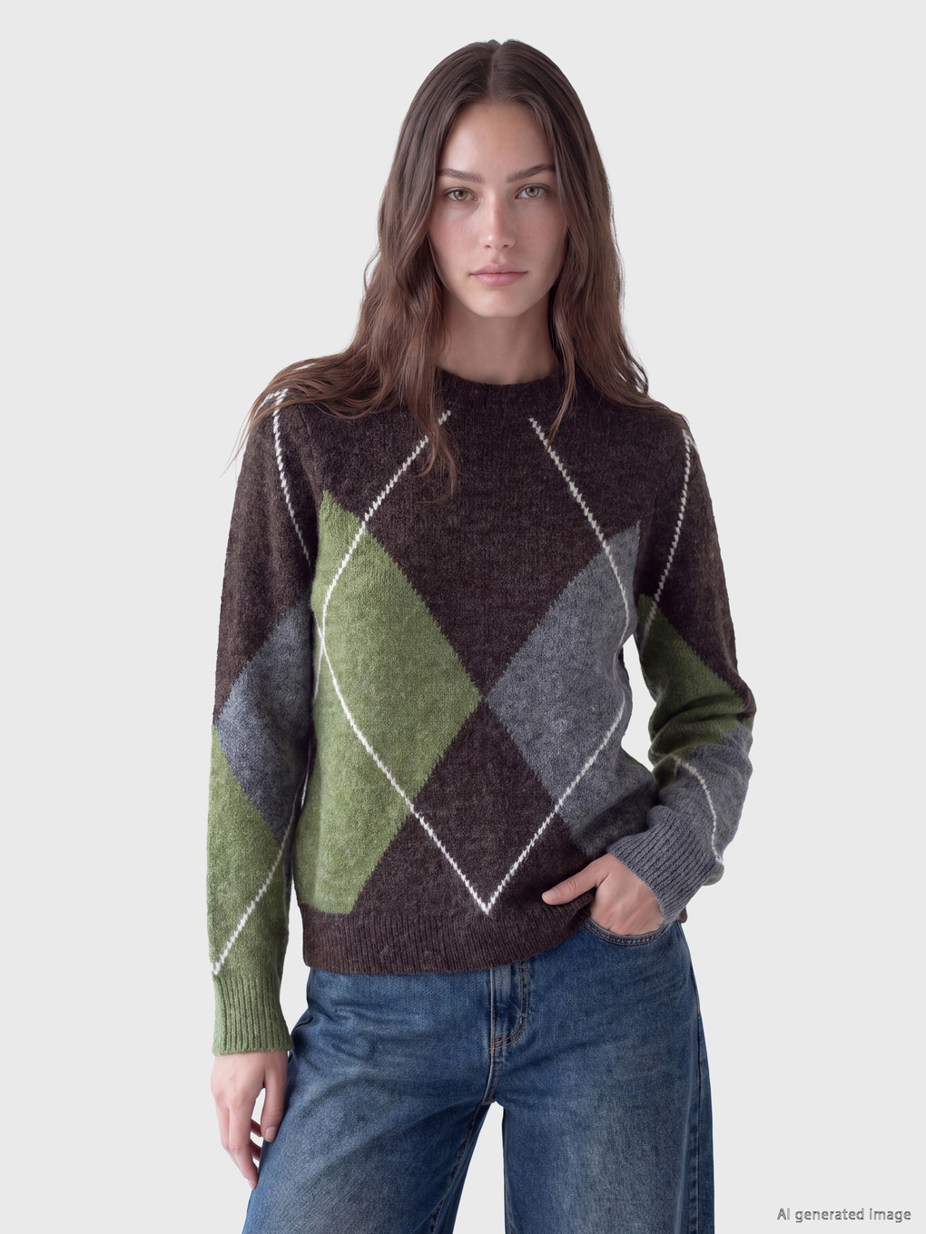 Wool Blended Women's Knitwear Sweater-1