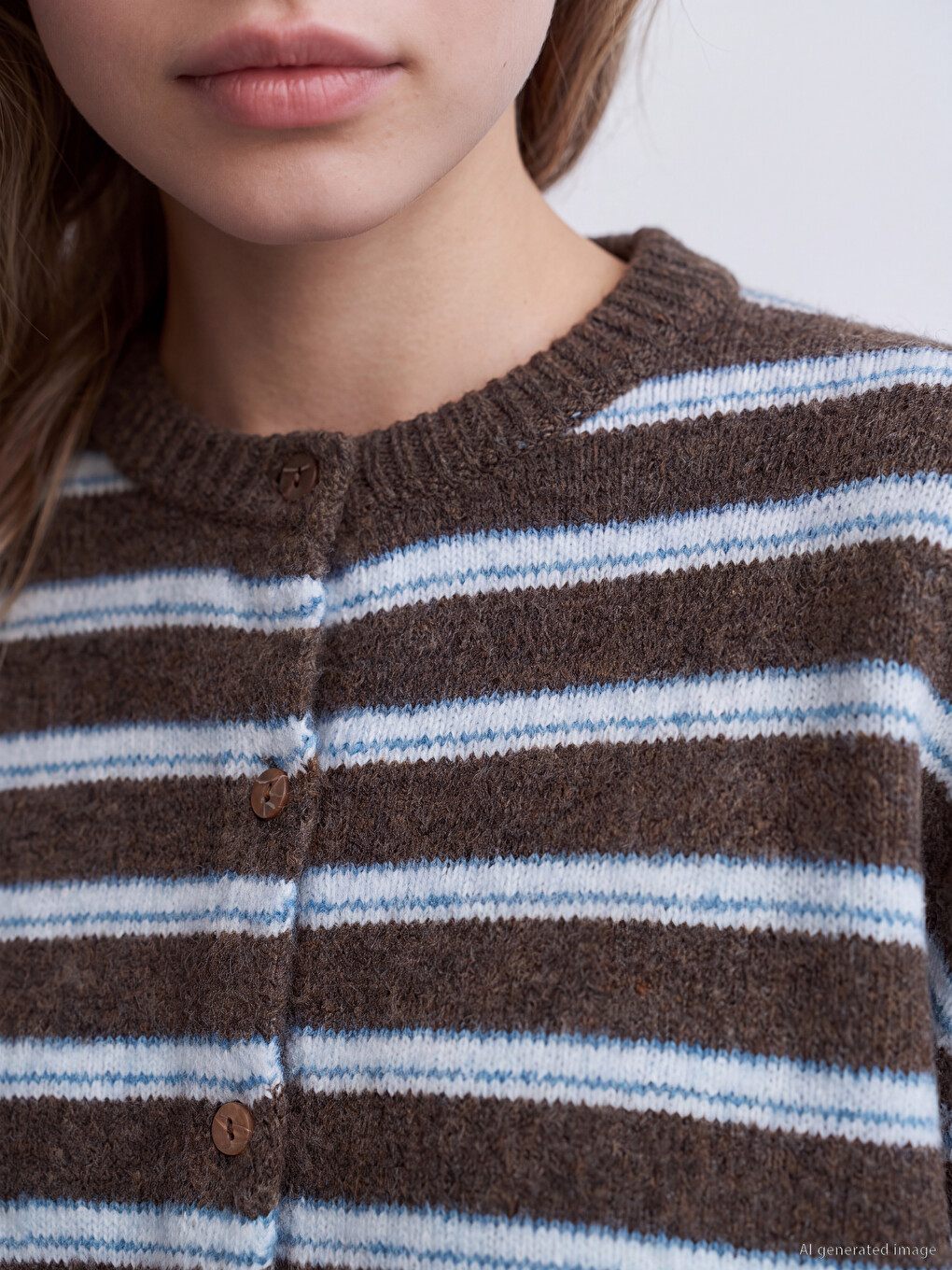 Woman Blue Cardigan-2