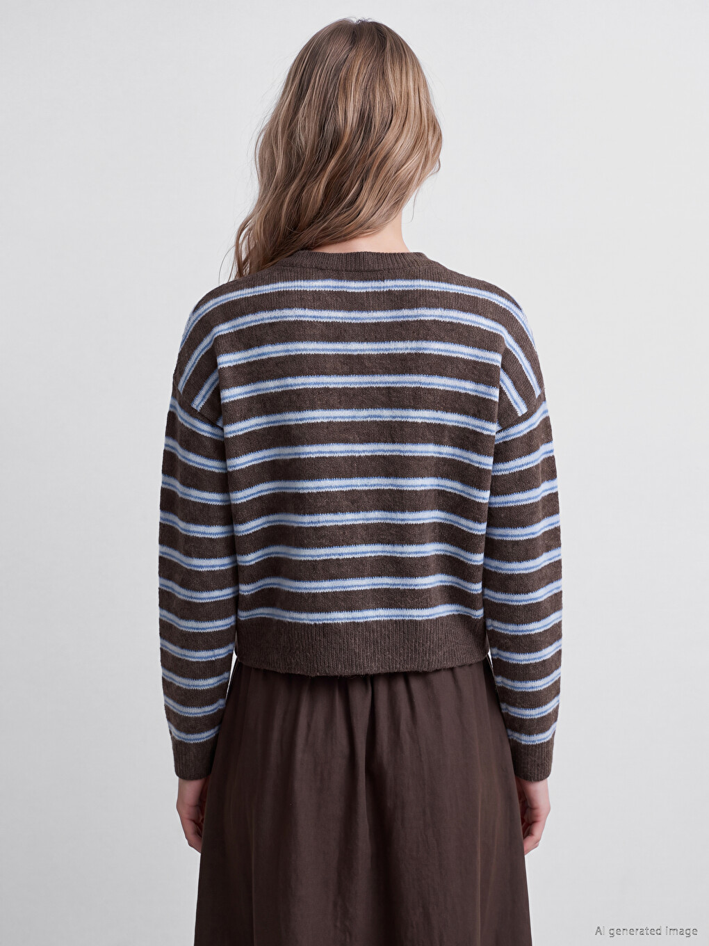 Woman Blue Cardigan-3