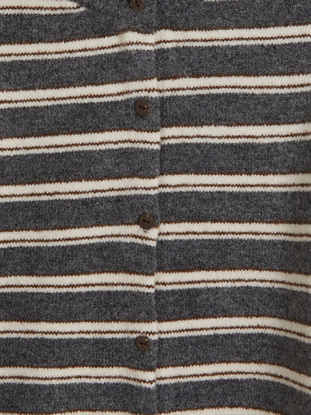 Crew Neck Striped Women's Knitwear Cardigan-2