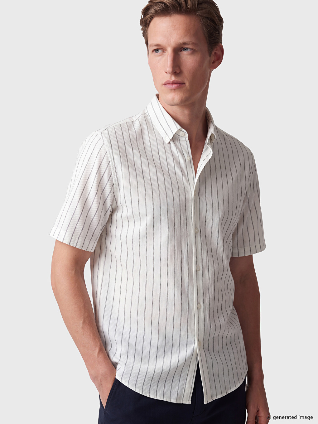 Regular Fit Striped Men's Shirt