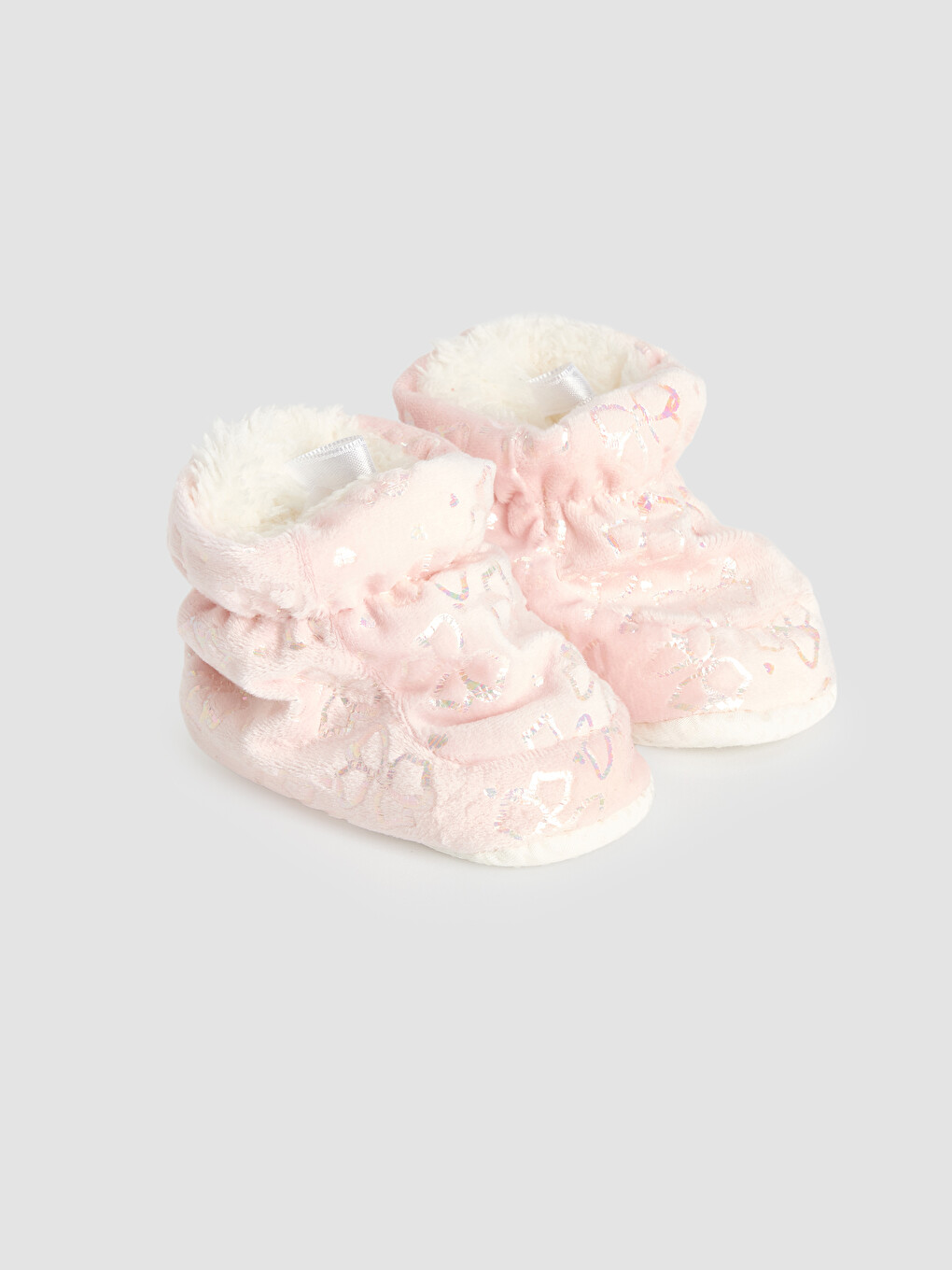 Pembe Pelüş Astarlı Kız Bebek Ev Botu