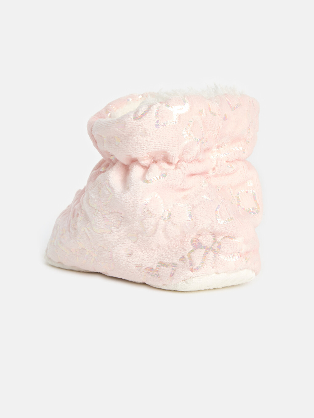 Pembe Pelüş Astarlı Kız Bebek Ev Botu-2