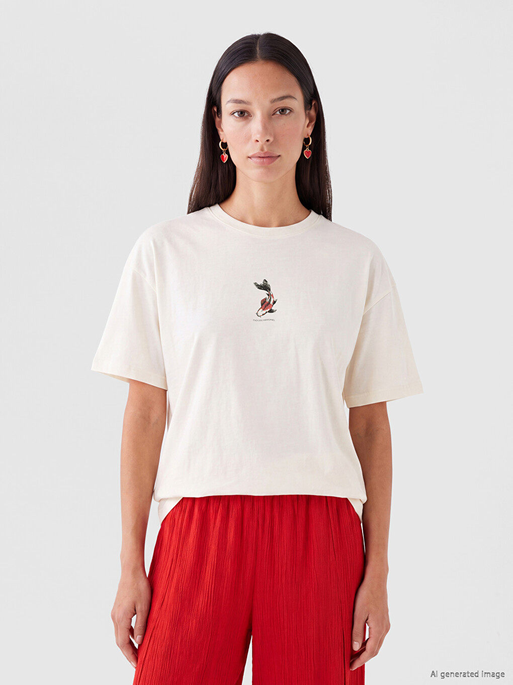 Femër Ngjyre Pana T-shirt