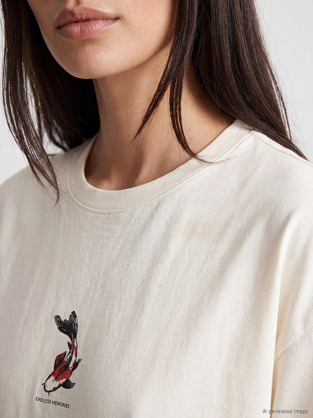 Femër Ngjyre Pana T-shirt-2