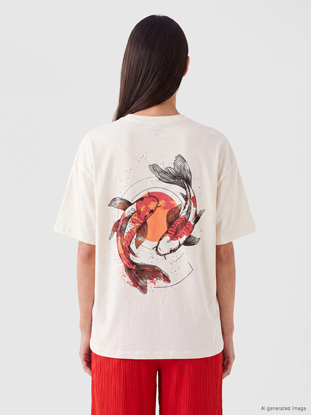 Femër Ngjyre Pana T-shirt-3