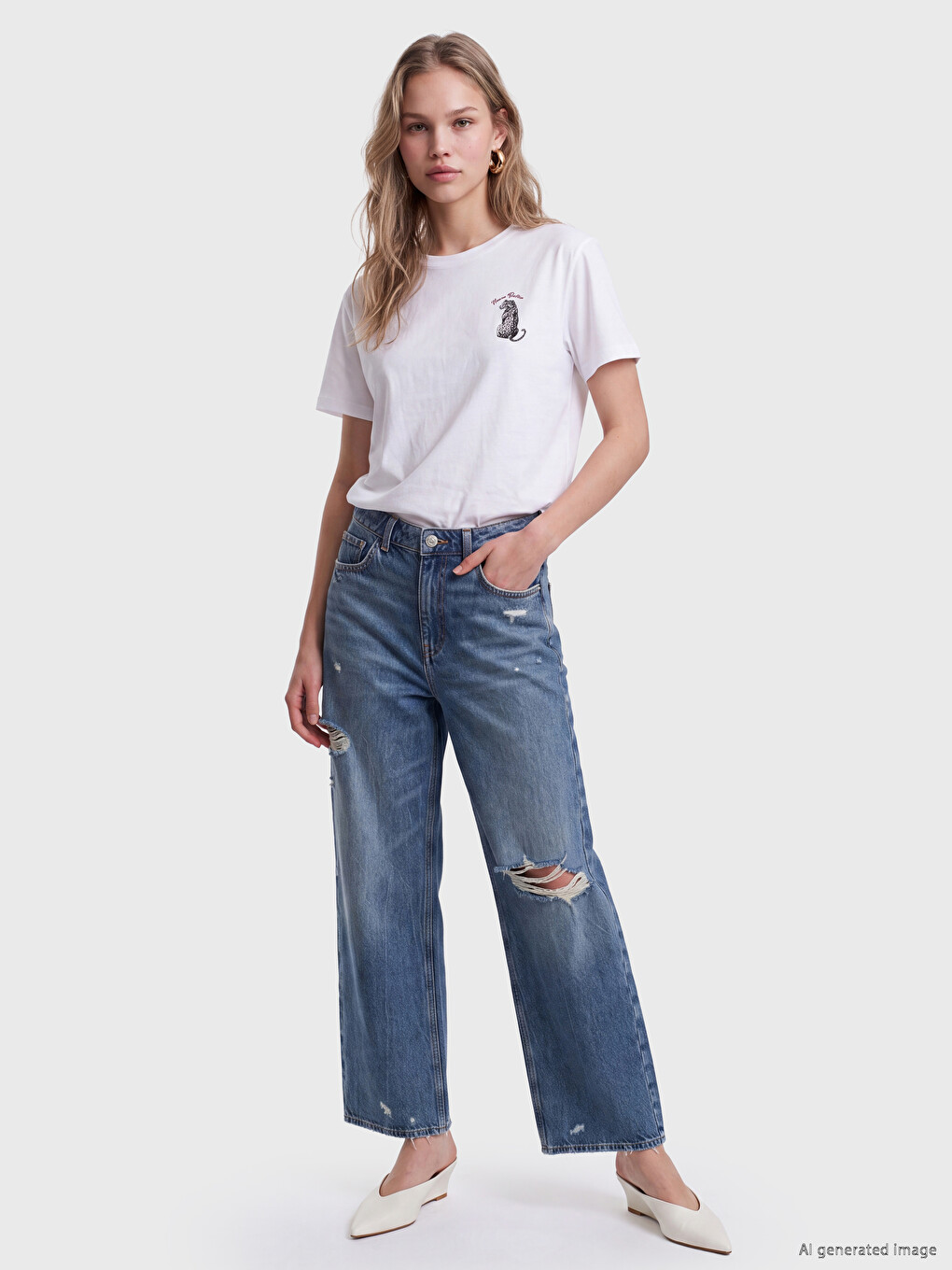 Printed 100% Cotton Women's T-shirt-1