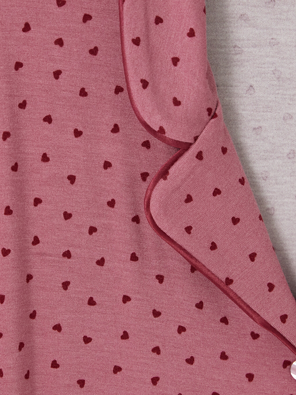 Pembe Kalp Desenli Kadın Pijama Takımı-2