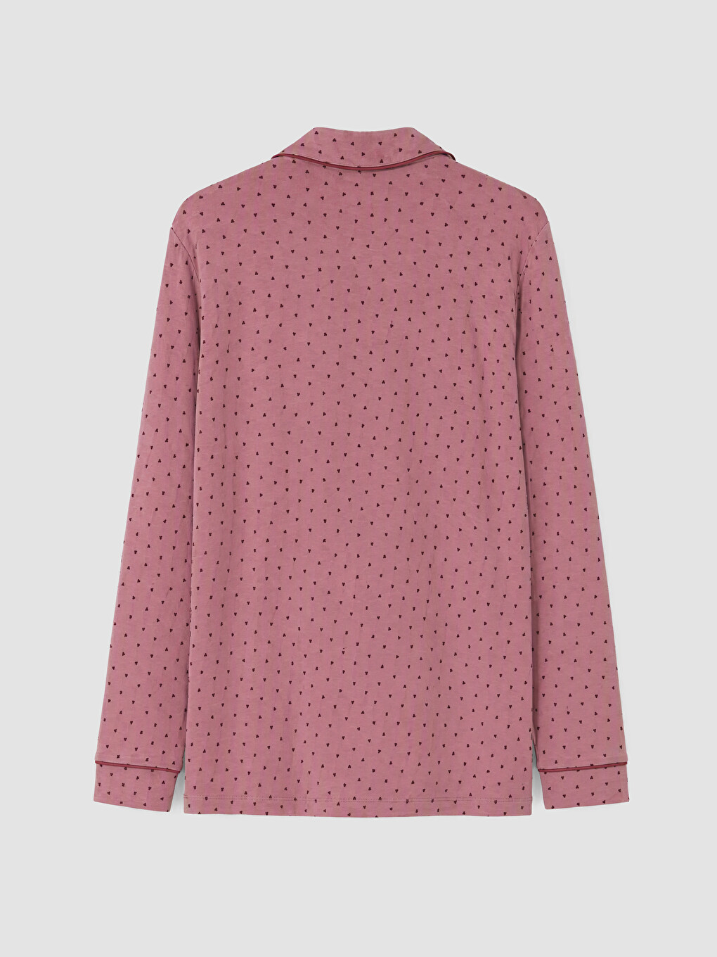 Pembe Kalp Desenli Kadın Pijama Takımı-3