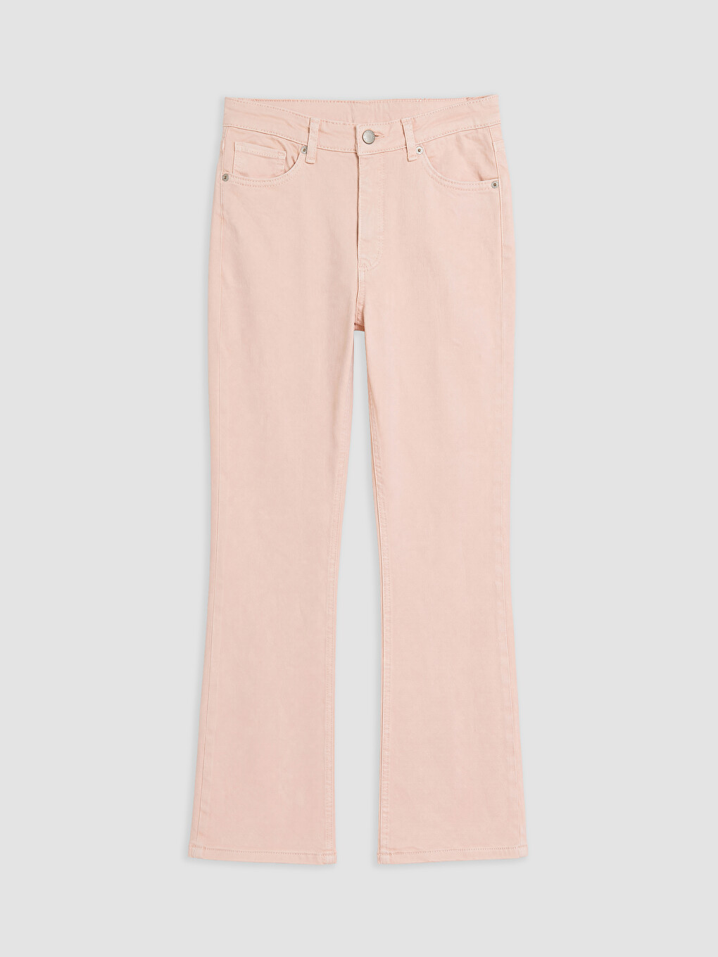 Pembe Flare Kadın Jean Pantolon-4