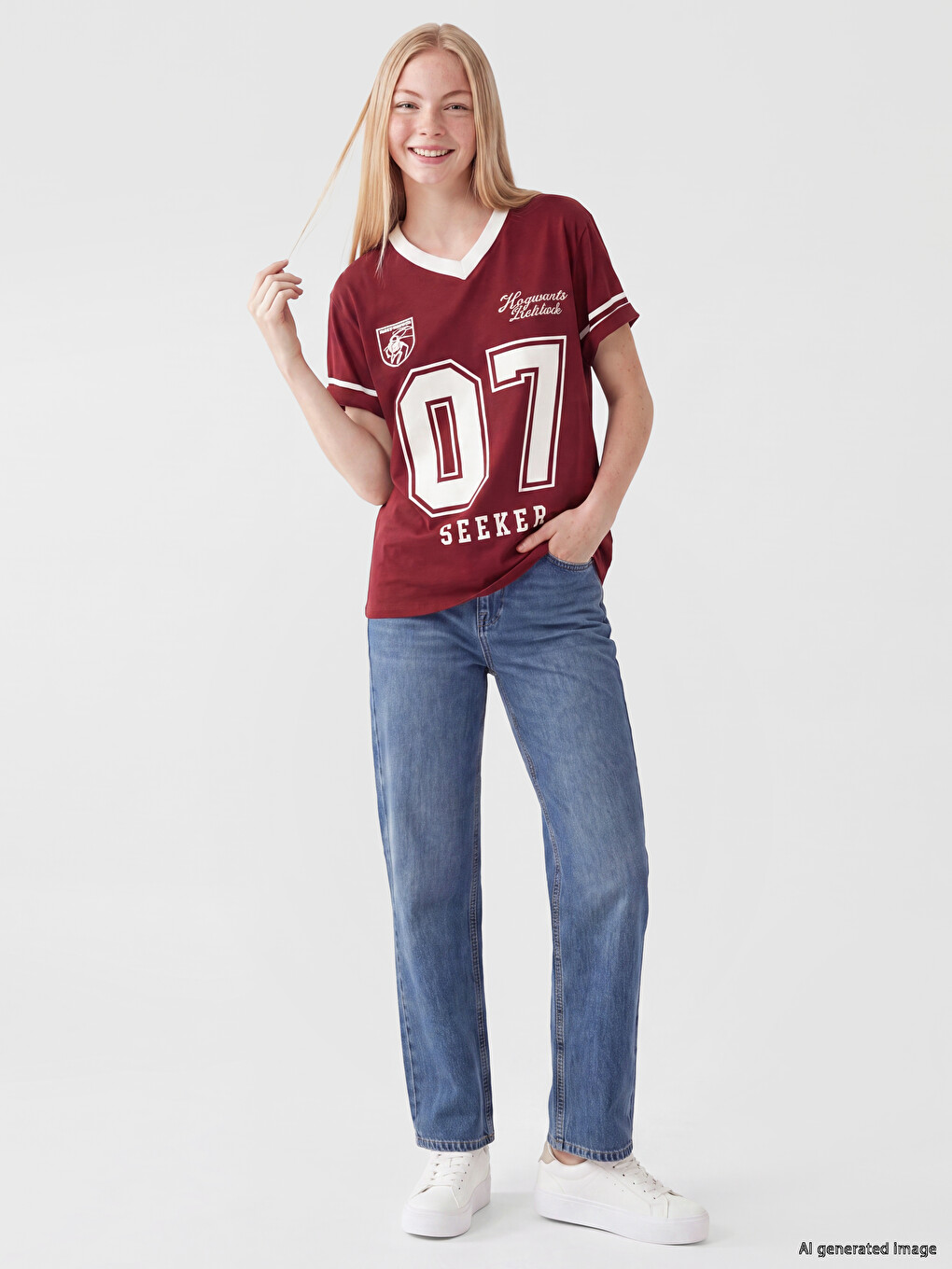 Harry Potter Printed Oversize Women's T-shirt-1